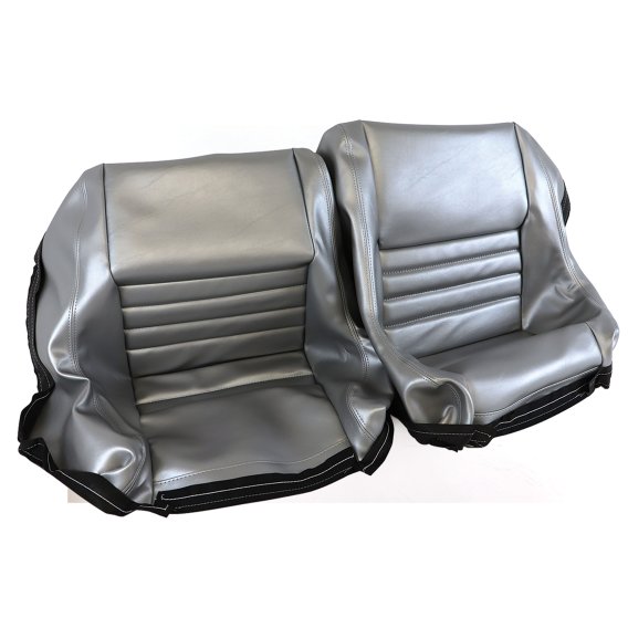 Leather-Like Vinyl Seat Covers Silver 4" Bolster For 1981 Corvette