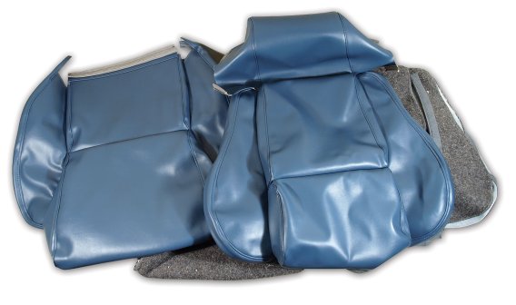 Leather-Like Vinyl Seat Covers Blue Standard For 1984-1985 Corvette