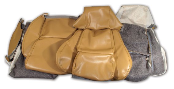 Leather-Like Vinyl Seat Covers Saddle Standard For 1984-1987 Corvette