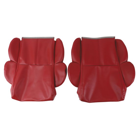 Leather-Like Vinyl Seat Covers Red Standard For 1989-1992 Corvette