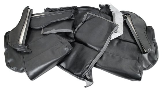 Leather-Like Vinyl Seat Covers Graphite Sport For 1984-1987 Corvette