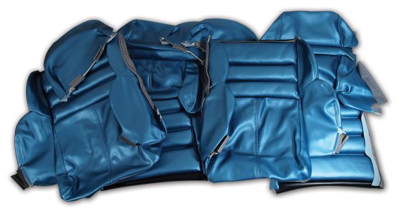 Leather-Like Vinyl Seat Covers Blue Sport For 1989 Corvette