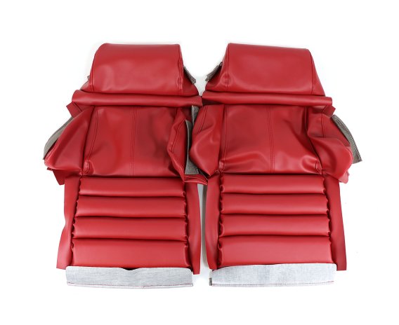 Leather-Like Vinyl Seat Covers Red Sport For 1991-1992 Corvette