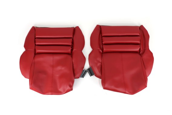 Leather-Like Vinyl Seat Covers Red Sport For 1991-1992 Corvette