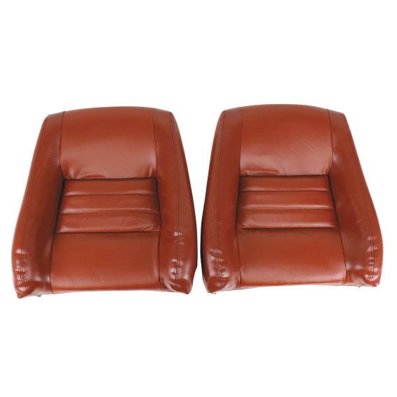 Mounted Leather Seat Covers Cinnabar Lthr/Vnyl Original 4" Blstr For 81 Corvette