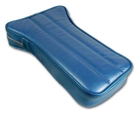 1969-1970 C3 Corvette Reproduction Center Armrest - Bright Blue Leather W/Vinyl