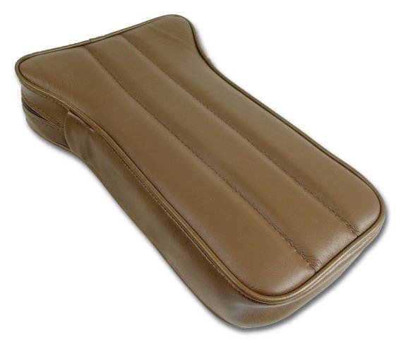 1970-1971 C3 Corvette Reproduction Center Armrest - Dark Saddle Leather W/Vinyl