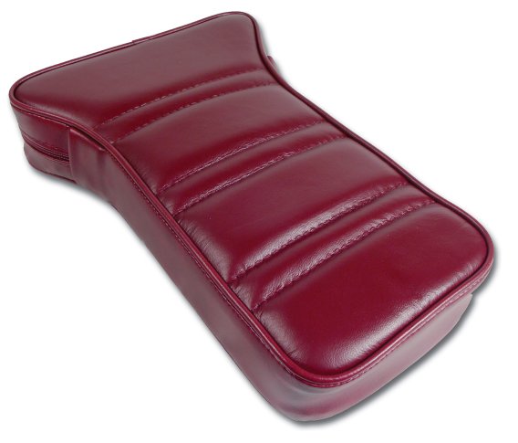 1973-1975 C3 Corvette Reproduction Center Armrest - Oxblood Leather W/Vinyl