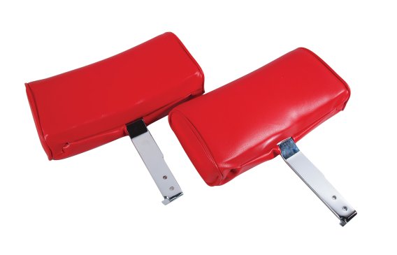 Headrests- Red Complete Vinyl For 1967 Corvette