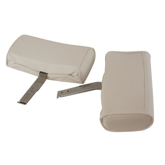 Headrests- White Complete Vinyl For 1967 Corvette