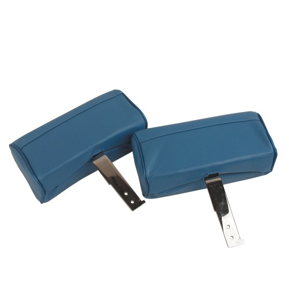 Headrests- Bright Blue Complete Leather For 1966 Corvette