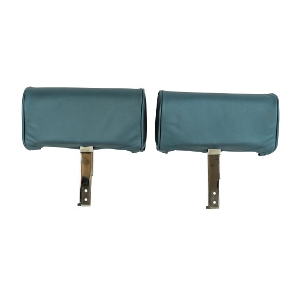 Headrests- Teal Complete Leather For 1967 Corvette