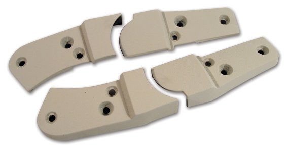 1979-1980 C3 Corvette Reproduction Seat Hinge Cover Set - 4pc - Oyster