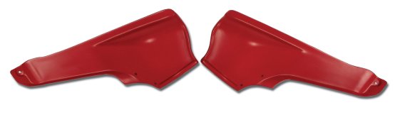 1965-1967 C2 Corvette Interior Rear Quarter Panels Red Convertible