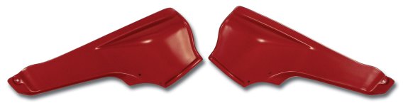 1963-1964 C2 Corvette Interior Rear Quarter Panels Red Convertible