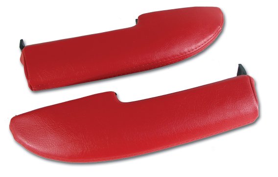 Armrest Assemblies W/O Chrome Ends Red For 1959-1961 Corvette