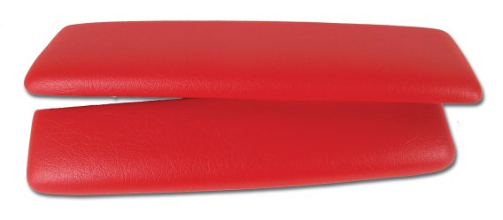 1962-1964 C2 Corvette Vinyl Armrest Covers W/Pads - Red