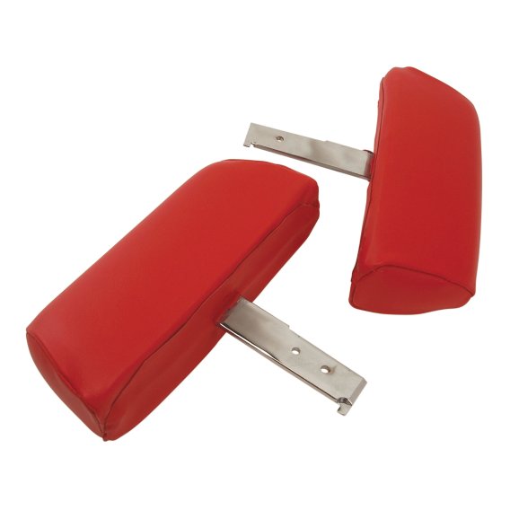 Headrests Red Complete W/Leather Covers For 1968-1969 Corvette