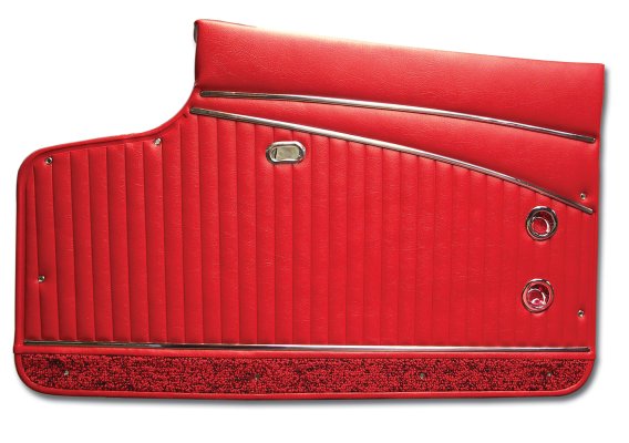 Door Panels- Red Deluxe For 1962 Corvette