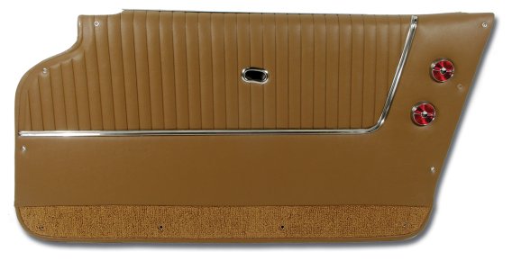 Door Panels- Saddle - Coupe - W/Trim For 1963-1964 Corvette