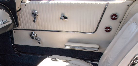 Door Panels White W/Black Carpet Coupe W/Trim For 1964 Corvette