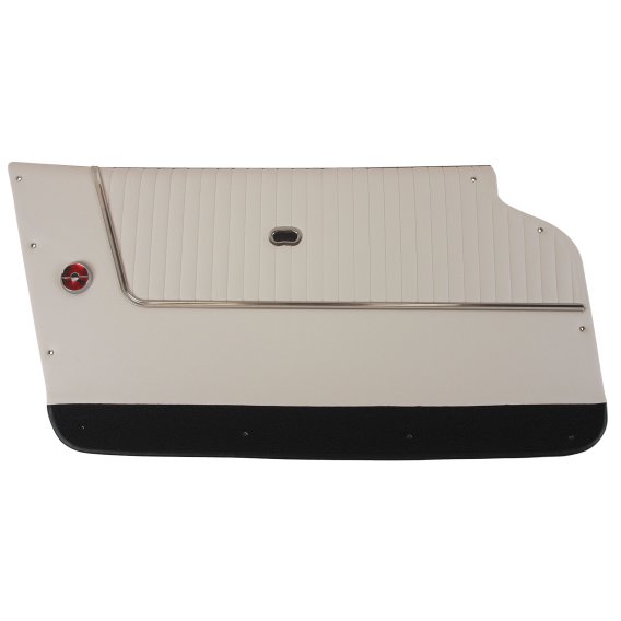 Door Panels White W/Black Carpet Convertible W/Trim For 1964 Corvette