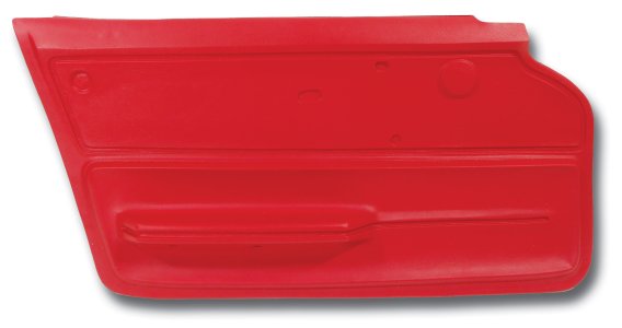 Door Panel- Red Coupe W/Felt LH For 1965-1966 Corvette