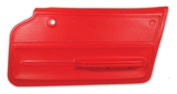 Door Panel- Red Coupe W/Felt RH For 1965-1966 Corvette