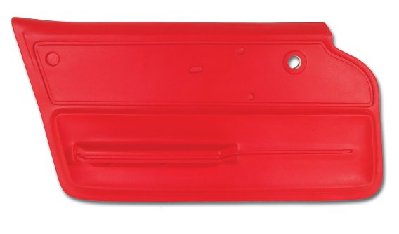 Door Panel Red Convertible W/Felt LH For 1965-1966 Corvette