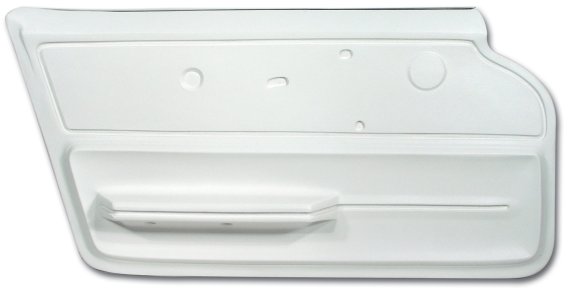 Door Panel- White Convertible W/Felt LH For 1967 Corvette