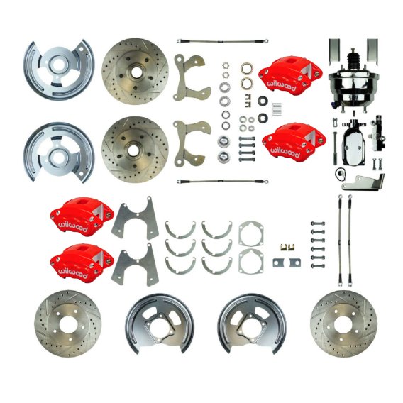 1955-1957 Chevrolet One-Fifty Series Front and Rear Brake Conversion Kit The Right Stuff FSC564DC...