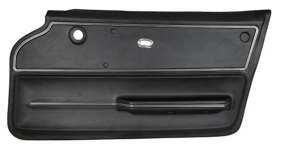 Door Panel- Black Coupe W/Trim RH For 1965-1966 Corvette