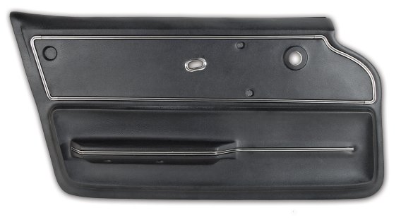 Door Panel Black Convertible W/Trim LH For 1965-1966 Corvette