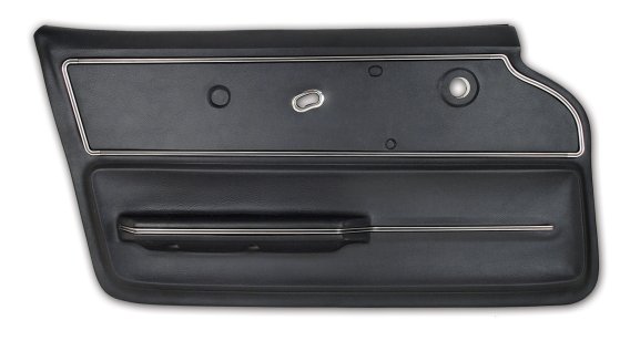 Door Panel- Black Convertible W/Trim LH For 1967 Corvette