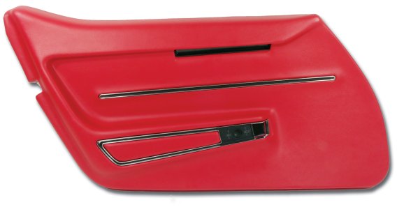 Door Panel- Red W/Trim LH For 1968 Corvette