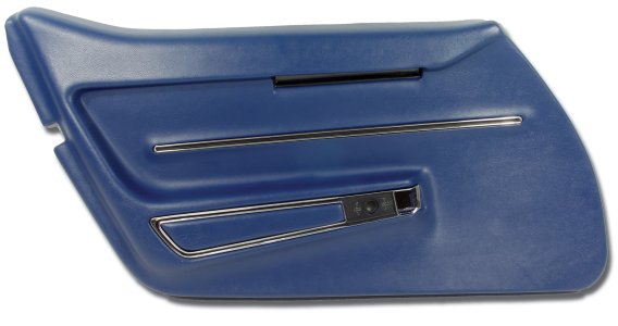 Door Panel- Dark Blue W/Trim LH For 1968 Corvette