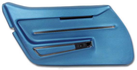 Door Panel- Bright Blue W/Trim LH For 1968 Corvette