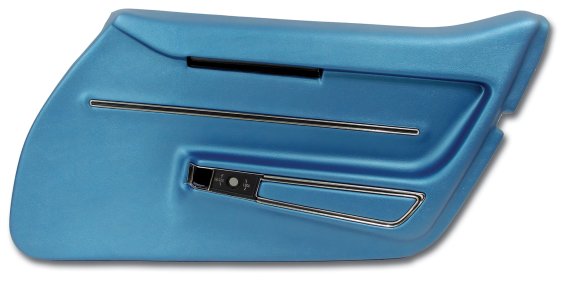 Door Panel- Bright Blue W/Trim RH For 1968 Corvette