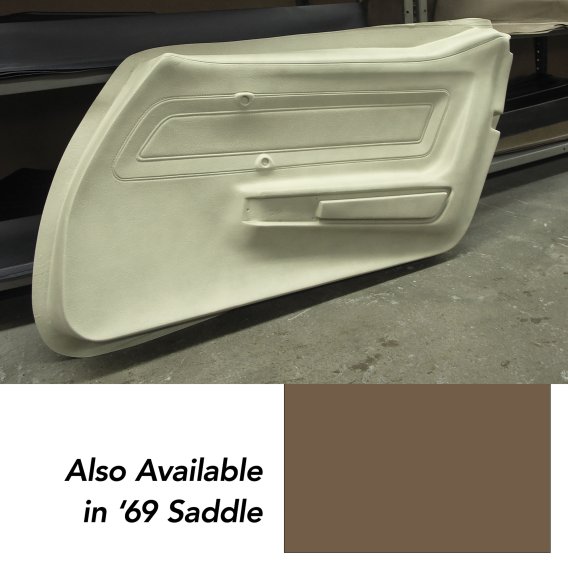 Door Panel Skin- Saddle LH For 1969 Corvette