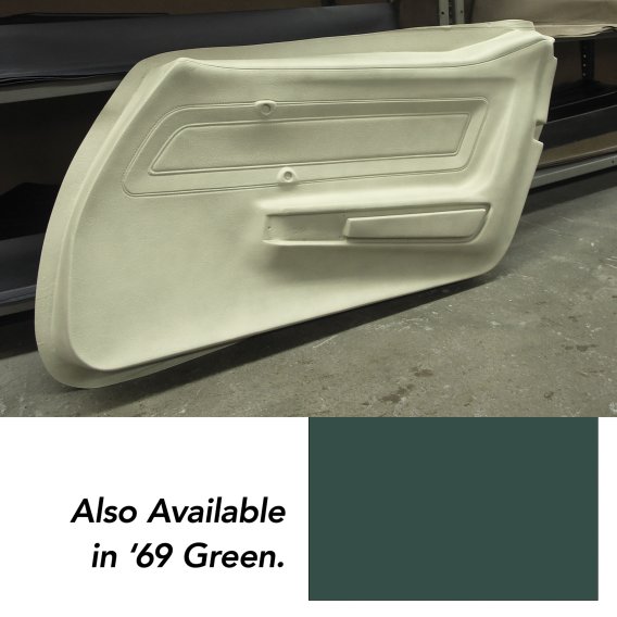 Door Panel Skin- Green RH For 1969 Corvette