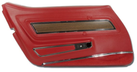 Door Panel- Firethorn Deluxe LH For 1976 Corvette