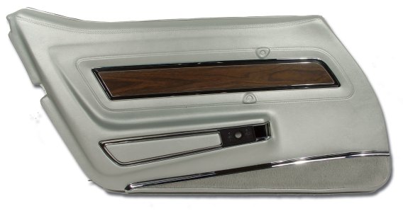 Door Panel- Silver Deluxe LH For 1974-1975 Corvette