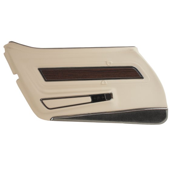 Door Panel White W/Dark Smoke Carpet Deluxe LH For 1976 Corvette