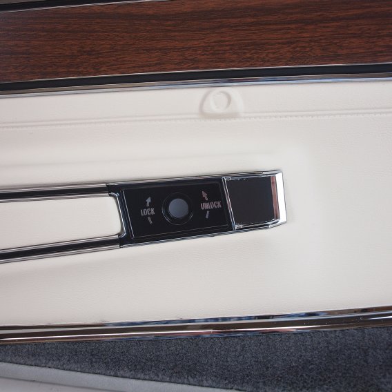 Door Panel White W/Dark Smoke Carpet Deluxe LH For 1976 Corvette