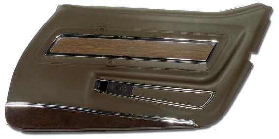 Door Panel- Dark Brown Deluxe RH For 1976 Corvette