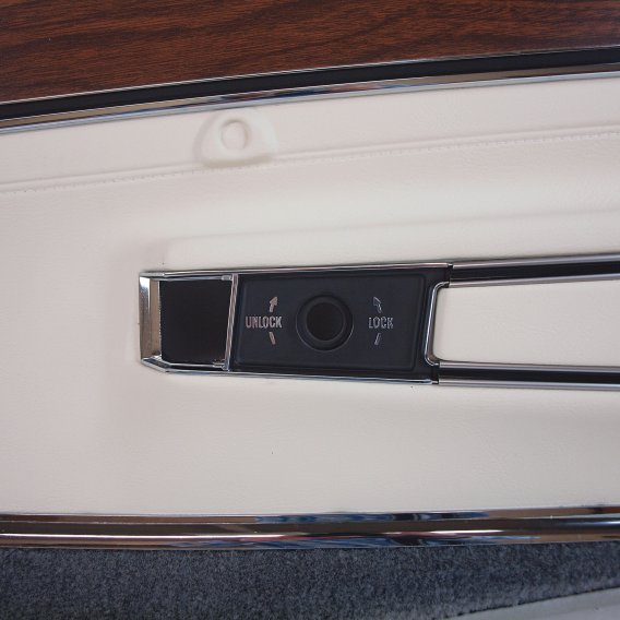 Door Panel White W/Dark Smoke Carpet Deluxe RH For 1976 Corvette