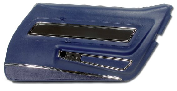 Door Panel- Dark Blue Deluxe RH For 1977 Corvette