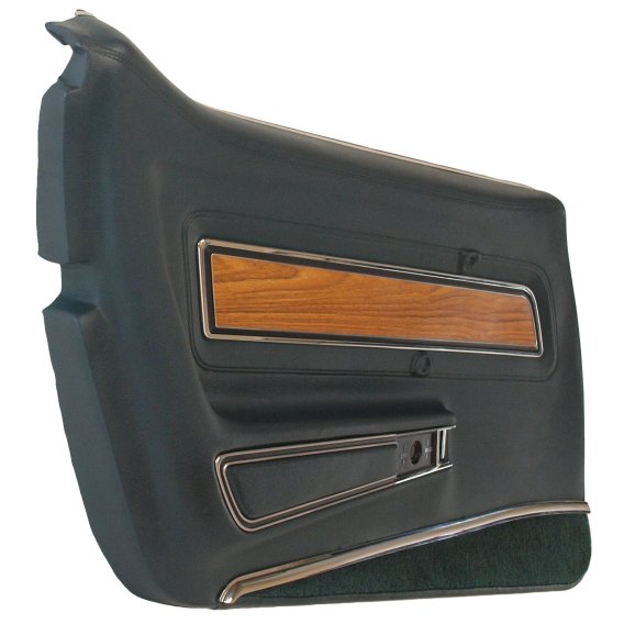 Door Panel Blue Green Deluxe W/Teak Insert LH For 1976 Corvette