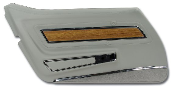 Door Panel- Smoke Deluxe W/Teak Insert LH For 1976 Corvette