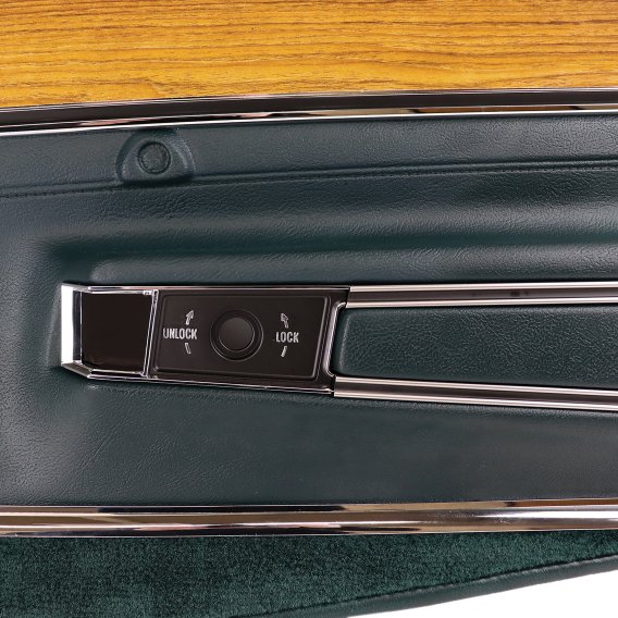 Door Panel Blue Green Deluxe W/Teak Insert RH For 1976 Corvette